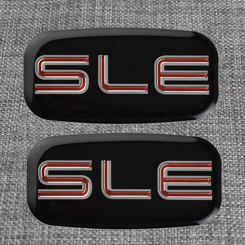 مجموعة زوج من شارة ملصق SLE Emblems ثلاثية الأبعاد متوافقة مع Sierra Suburban Yukon 1500 2500 3500 15036134 (كروم أحمر) in Saudi Arabia