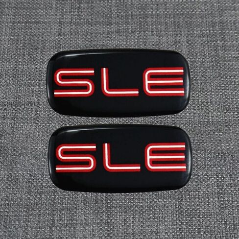 مجموعة زوج من شارة ملصق SLE Emblems ثلاثية الأبعاد متوافقة مع Sierra Suburban Yukon 1500 2500 3500 15036134 (كروم أحمر) in Kuwait