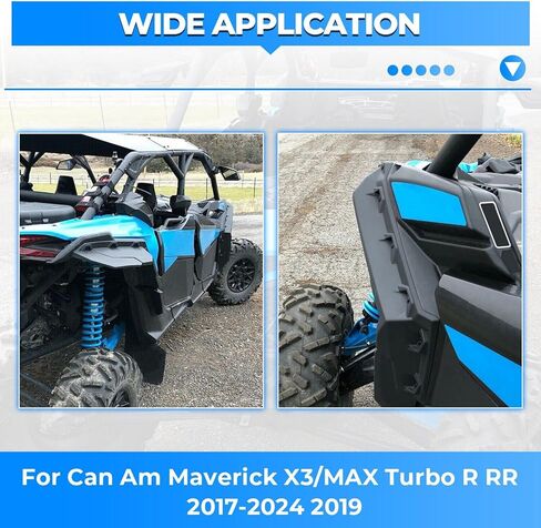 مناسبة لمشاعل الحاجز الممتدة مع اللوحات الطينية لعام 2017-2023 Can-Am Maverick X3 Max/RR/Turbo/1000 - مجموعة كاملة مكونة من 6 قطع (أمامية وخلفية) قطعة بديلة 715002973 in Saudi Arabia