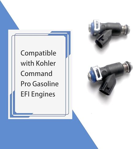 2Pcs Fuel Injectors Fit for Kohler Command Pro Gasoline EFI Engines Replace 25-331-01-S 2533101-S 2533101S in Kuwait