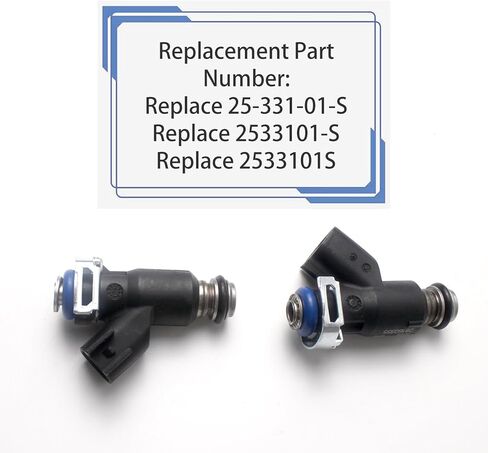 2Pcs Fuel Injectors Fit for Kohler Command Pro Gasoline EFI Engines Replace 25-331-01-S 2533101-S 2533101S in Kuwait