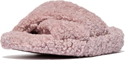 FitFlop Women's Iqushion D-Luxe Padded Teddy Cross Slides Wedge Sandal in Saudi Arabia