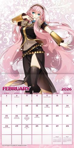 Hatsune Miku Calendar 2026 - Deluxe 2026 Anime Hatsune Miku Wall Calendar Bundle with Over 100 Reminder Stickers (Vocaloid Gifts, Office Supplies) in Saudi Arabia