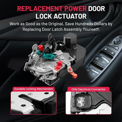Door Lock Actuator Motor Compatible with Select Chrysler/Dodge/Jeep/Ram Models Replacement for 931-085, 4589422AA, 4589422AD, 4589422AE - Front Right Driver Side in Kuwait
