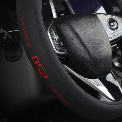 Leather Steering Wheel Cover Anti-Slip, Safe, Non-Slip, Breathable. Upgrade car Interior (Horse_RED) in Saudi Arabia