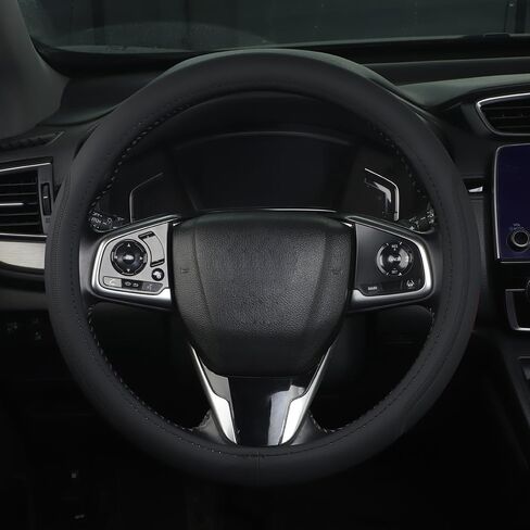 Leather Steering Wheel Cover Anti-Slip, Safe, Non-Slip, Breathable. Upgrade car Interior (Horse_RED) in Saudi Arabia
