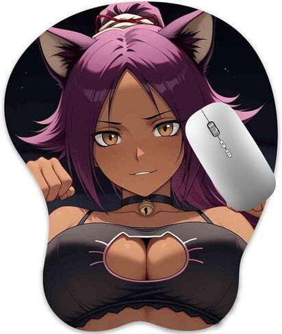 لوحة ماوس ثلاثية الأبعاد Oppai Mousepad مع مسند معصم من الجل الناعم Anime Manga Gaming Boob Pad مضادة للانزلاق (Yoruich 30) in Saudi Arabia