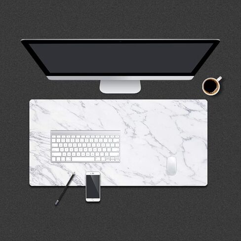 Extended Mouse Pad, Marble Design Leather Material Desk Mat，Washable Odorless Unfading Sweat Proof in 24x12inch,32x16inch,36x18inch in Saudi Arabia