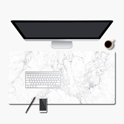 Extended Mouse Pad, Marble Design Leather Material Desk Mat，Washable Odorless Unfading Sweat Proof in 24x12inch,32x16inch,36x18inch in Saudi Arabia