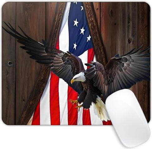 لوحة ماوس بعلم أمريكي من Eagle لوحة ماوس مخصصة بقاعدة مطاطية مضادة للانزلاق لأجهزة الكمبيوتر المحمول وملحقات المكتب ولوحة الماوس in Kuwait
