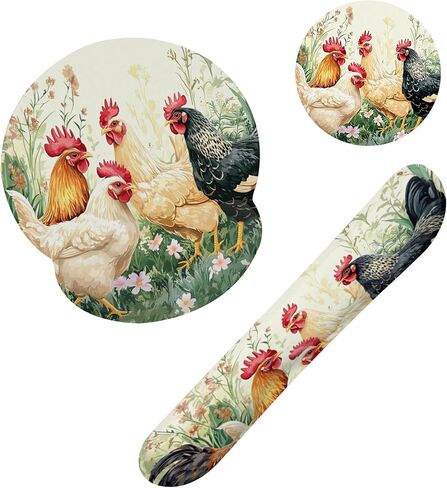 Cute Dachshund Dog Mouse Pad with Wrist Rest Set, 3-in-1 Wrist Support Mousepad Set, Gaming Mat Pad with Anti-Skid Base,Ergonomic Memory Foam Mouse Pad Set for Women, Office, Typing, Gaming in Saudi Arabia