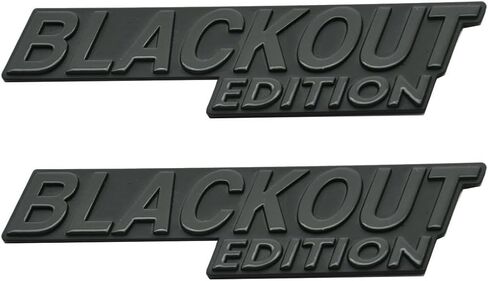 عبوتان من ملصق Black Out Edition Emblem 3D Badass Badge مع شريط بديل للسيارات والشاحنات والدراجات النارية والقوارب وأجهزة الكمبيوتر المحمولة (أسود) in Kuwait