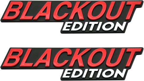 عبوتان من ملصق Black Out Edition Emblem 3D Badass Badge مع شريط بديل للسيارات والشاحنات والدراجات النارية والقوارب وأجهزة الكمبيوتر المحمولة (أسود) in Kuwait