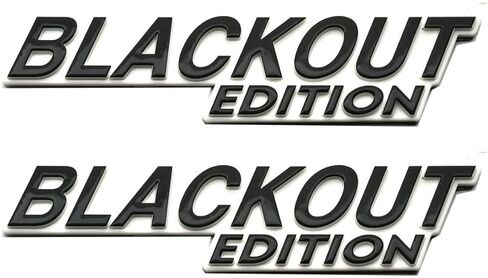 عبوتان من ملصق Black Out Edition Emblem 3D Badass Badge مع شريط بديل للسيارات والشاحنات والدراجات النارية والقوارب وأجهزة الكمبيوتر المحمولة (أسود) in Kuwait