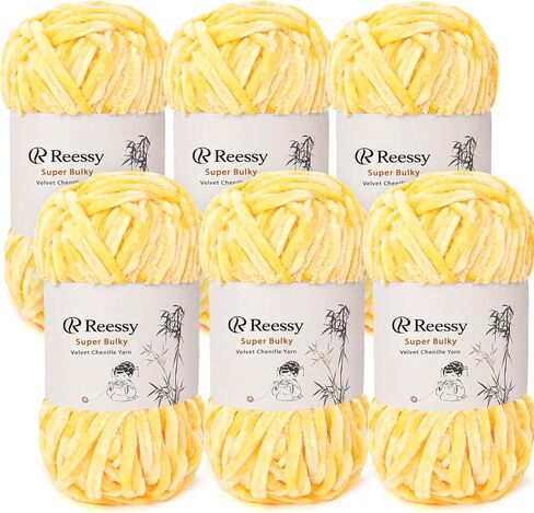 Velvet Chenille Yarn Pack – 6 Skeins × 100g Super Bulky (CYC #6) – Soft Velvet Chunky for Crocheting & Knitting, Fluffy Chenille Yarn for Blankets, Scarves & Crafts (Aqua Blue) in Saudi Arabia