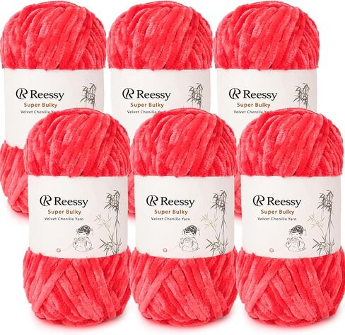 Velvet Chenille Yarn Pack – 6 Skeins × 100g Super Bulky (CYC #6) – Soft Velvet Chunky for Crocheting & Knitting, Fluffy Chenille Yarn for Blankets, Scarves & Crafts (Aqua Blue) in Saudi Arabia