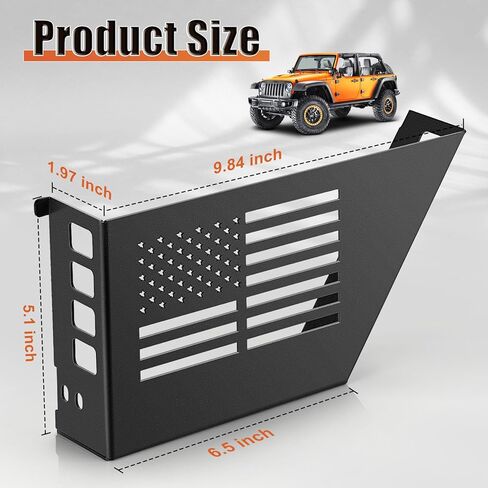 Metal Rear Door Pockets, Door Side Insert Organizer for 2007-2018 Jeep Wrangler JK 4 Door Used for Jeep Saggy Net Replacement in Kuwait