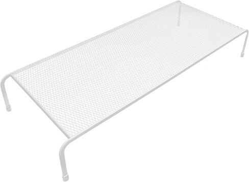 Metal Mesh Monitor Riser Stand Height Computer Laptop Display Bracket for Ergonomic Eye-level Viewing Office Desk Organizer with Keyboard Storage Space in Saudi Arabia