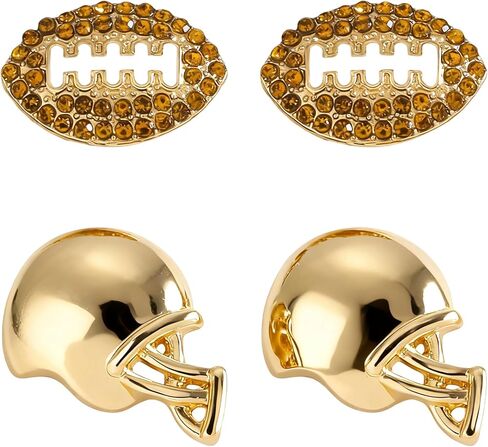 dvacaman 2 Pairs of Alloy Dangle tennis Earrings for Women - Hypoallergenic Sports Stud Earrings in Kuwait