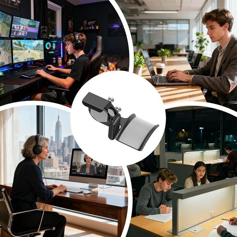 Headphone Stand for Desk - Adjustable No Scratch Monitor Hanger,Small Headphone Mount Storage Hook,for PC Computer Earphone Home Office School Dorm Apartment Internet Cafe Hotel in Saudi Arabia