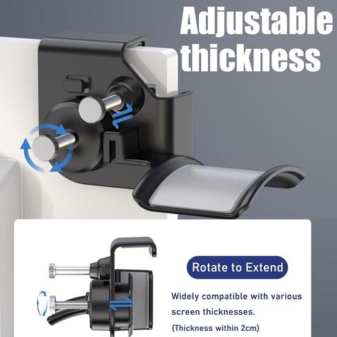 Headphone Stand for Desk - Adjustable No Scratch Monitor Hanger,Small Headphone Mount Storage Hook,for PC Computer Earphone Home Office School Dorm Apartment Internet Cafe Hotel in Saudi Arabia