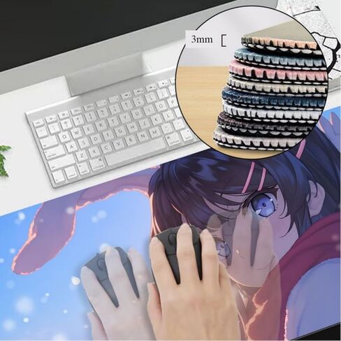 Game Honkai Star Rail Elysia Cyrene Mouse Pad | Waterproof XXL Mouse Pad (90 cm x 40 cm x 3 mm) | Non-Slip Rubber Base | Keyboard and Mouse Protection for PC and Laptop (2) in Saudi Arabia