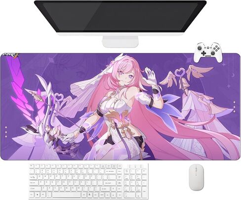Game Honkai Star Rail Elysia Cyrene Mouse Pad | Waterproof XXL Mouse Pad (90 cm x 40 cm x 3 mm) | Non-Slip Rubber Base | Keyboard and Mouse Protection for PC and Laptop (2) in Saudi Arabia