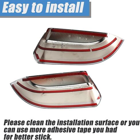 AUCERAMIC 2 PCS Chrome Top Half Mirror Cover Cap Fit for Chevy 2015-2020 Suburban/Tahoe, 2015-2019 GMC Yukon/Yukon XL in Saudi Arabia