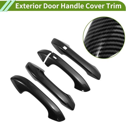 Exterior Door Handle Cover Trim Front Left Front Right Rear Left Rear Right Door Handle Cover for Kia K5 LX LXS GT-Line EX GT 2020-2025 Gloss Black in Saudi Arabia
