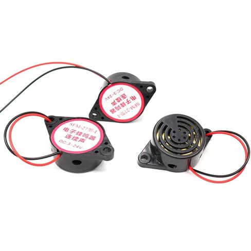 50 قطعة SFM-27 DC3-24V طنان نشط عالي ديسيبل مع خط 3015A إنذار صوت مستمر أسود in Saudi Arabia