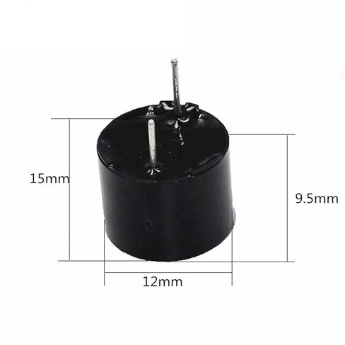 10PCS 3v 5v 12v Active Buzzer 12095 12065 Magnetic Long Continous Beep Tone 12 * 9.5mm 12 * 6.5mm(12095 12V) in Saudi Arabia