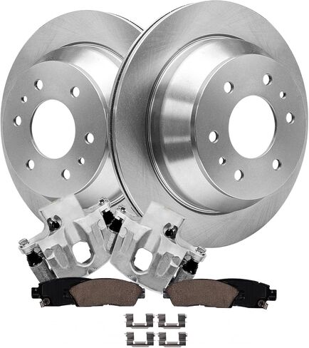 Detroit Axle - Rear Brake Kit for Rainer Trailblazer Envoy Ascender Bravada 9-7X SSR Disc Rotors Brake Calipers Ceramic Brakes Pads Replacement: 12.80'' inch Rotors in Saudi Arabia