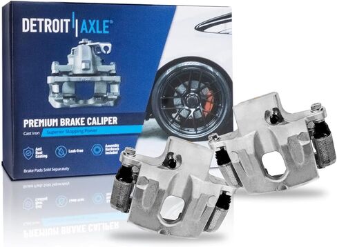 Detroit Axle - Rear Brake Kit for Rainer Trailblazer Envoy Ascender Bravada 9-7X SSR Disc Rotors Brake Calipers Ceramic Brakes Pads Replacement: 12.80'' inch Rotors in Saudi Arabia