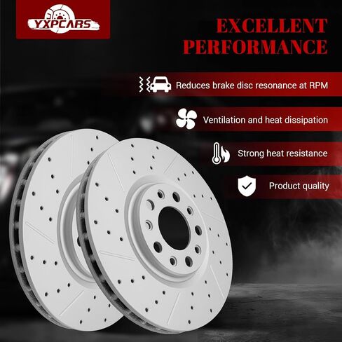 Ceramic Front Brakes Pad and Rotors Drilled Slotted Vented Replacement Disc Brake Kits for Fiat 500X 2016 2017 2018 2019 2020 2021, for Jeep Renegade 2015-2022/ Compass 2018 2019 2022 in Saudi Arabia