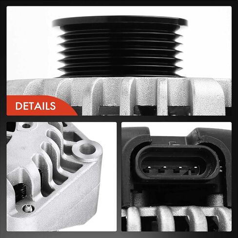 A-Premium Alternator Compatible with Chevrolet C4500/C5500/C6500/C7500 Kodiak 2003-2005 & GMC C4500/C5500/C6500/C7500 Topkick 2003-2005, 6.6L 8.1L, 12V 150A Clockwise 6-Groove Pulley in Saudi Arabia