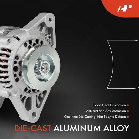 A-Premium Alternator Compatible with Nissan D21 1990 1991 1992 1993 2.4L, 12V 60A 1-Groove Pulley Clockwise in Saudi Arabia
