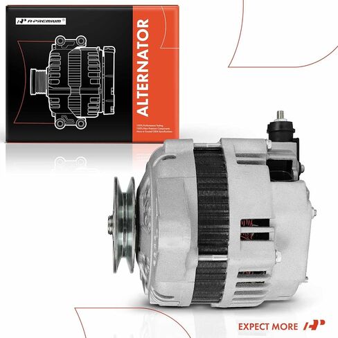 A-Premium Alternator Compatible with Nissan D21 1990 1991 1992 1993 2.4L, 12V 60A 1-Groove Pulley Clockwise in Saudi Arabia