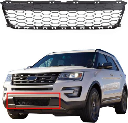 PartsFlow Lower Bumper Grille Front Grill Plastic Insert For 2016 2017 2018 2019 Ford Explorer FB5Z17K945AA in Saudi Arabia