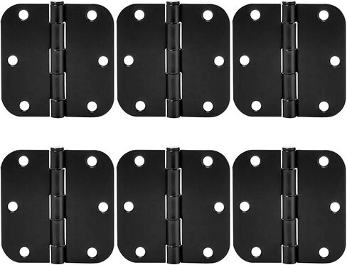 مفصلات أبواب داخلية سوداء غير لامعة مقاس 3 بوصات من Zion، مفصلات شديدة التحمل، مفصلات مستديرة، أجهزة مفصلات أبواب مقاس 3 بوصات، 3 بوصات سوداء - 18 حزمة in Saudi Arabia