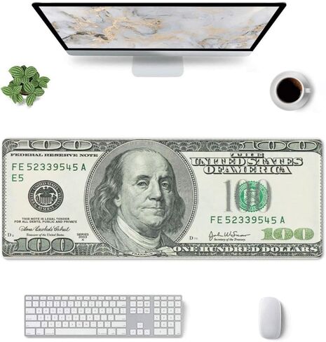 Cute Dog Gaming Mouse Pad, Puppy Pet Dog Lovely Animal Large Extended Desk Mat 11.8X 31.5 inches with Non-Slip Base & Stitched Edges, Waterproof Desk Mat for Office, Home, Laptop, Computer Keyboard in Saudi Arabia