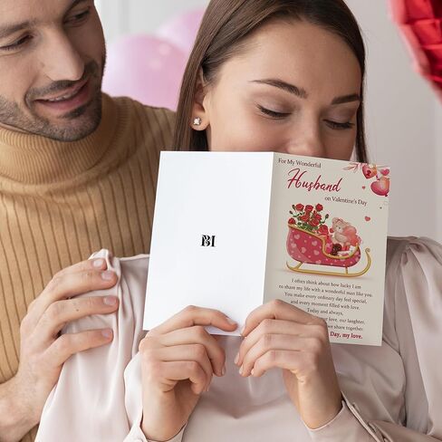 Valentines Card for Husband, Valentine's Day Gifts from Wife, Romantic Valentine's Day Card for Him Men in Saudi Arabia
