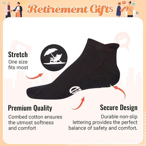 HAPPYPOP Get Well Soon Gifts for Men - After Surgery Gifts, Gifts For Someone Who Is Sick, Surgeon Recovery Socks in Black in Saudi Arabia