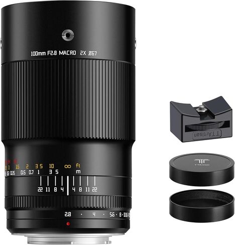 عدسة كاميرا TTArtisan 100 مم F2.8 2X Macro كاملة الإطار متوافقة مع الكاميرات بدون مرآة E-Mount a7 a7II a7III a7R a7RII a7RIII a7RIV a7S a7SII a9 a7C in Saudi Arabia