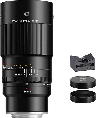 عدسة كاميرا TTArtisan 100 مم F2.8 2X Macro كاملة الإطار متوافقة مع الكاميرات بدون مرآة E-Mount a7 a7II a7III a7R a7RII a7RIII a7RIV a7S a7SII a9 a7C in Saudi Arabia