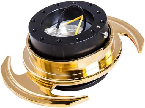 NRG Innovations NRG-SRK-650RD GEN 3.0 Race Steering Wheel Quick Release Hub Adapter 6-Hole Desgin & 6x70 and 6x74mm Bolt Patterns Red Metal Body/Red Ring With Handles in Saudi Arabia