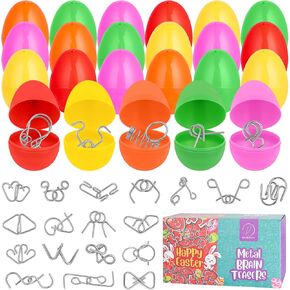 24 حزمة من ألغاز عيد الحب المعدنية للأطفال - تبادل هدايا الفصل الدراسي مع 24 بطاقة تهنئة، وحقائب بيضاء وبطاقات تعليمات، وألعاب الصداقة الممتعة للأولاد والبنات من سن 4 إلى 9 سنوات in Kuwait