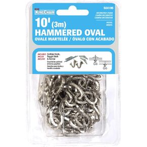504065 1/8 بوصة × 3 قدم. سلسلة بيضاوية مزخرفة خفيفة الوزن مع 45 رطل. حمل عمل آمن، لمسة نهائية سوداء، لتعليق السلال والمزارعين وتركيبات الإضاءة والثريات in Kuwait