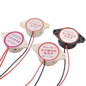 5pcs Alarm High-Decibel DC 3-24V 12V 220V Buzzer Beep Alarm Intermittent Continuous Beep(3015C-AC 220V) in Saudi Arabia
