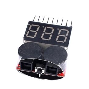 1-8S Lipo/Li-ion/Fe Battery Voltage 2 IN1 Tester Low Voltage Buzzer Alarm in Kuwait