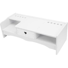 Style Computer Monitor Stand Heightening Rack with Storage Drawer Office Desktop Organizer for Comfortable Screen Viewing and Small Tool Storage in Saudi Arabia